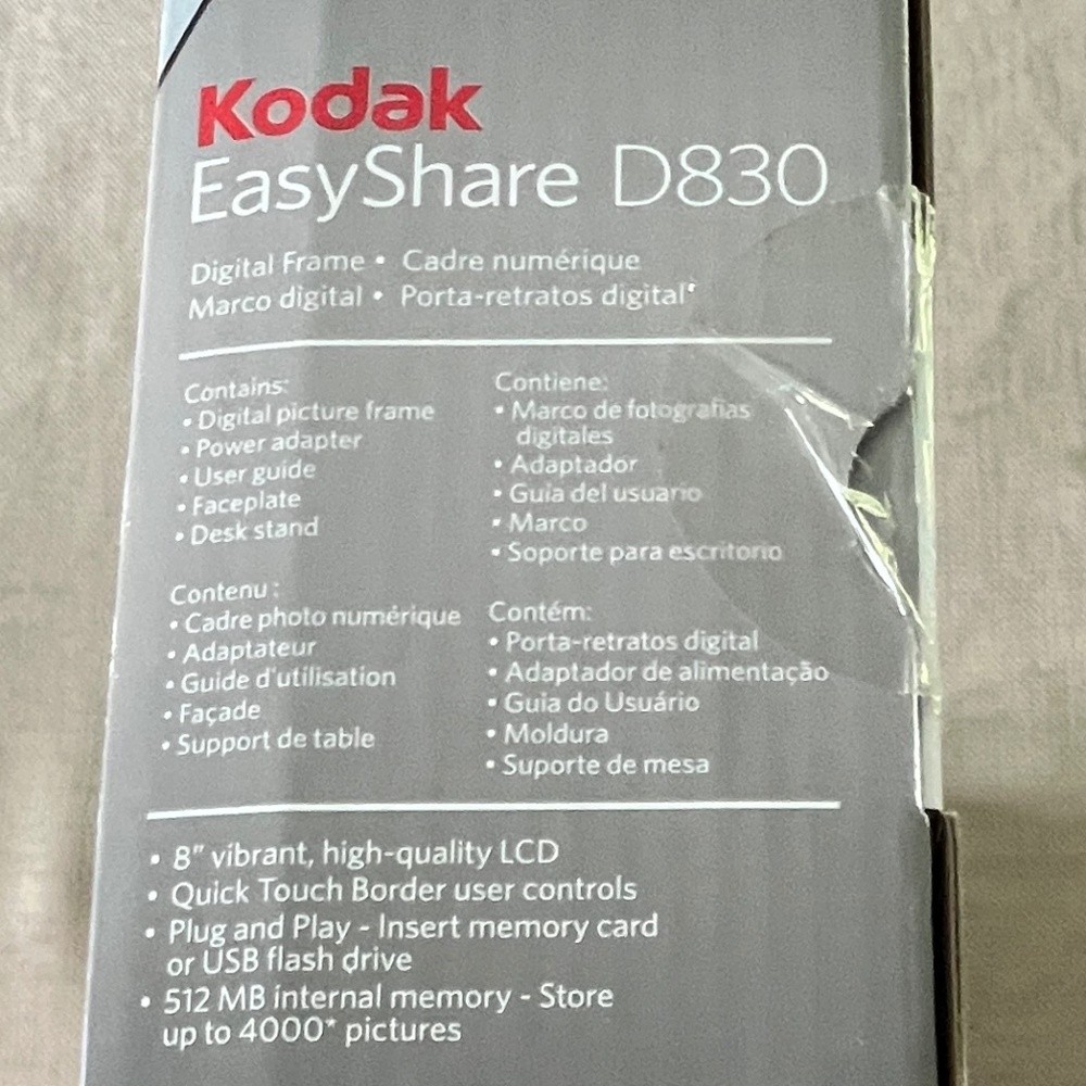 Kodak EasyShare D830 Digital Picture Frame - 8"x10" NEW in box and sealed - Picture 3 of 4